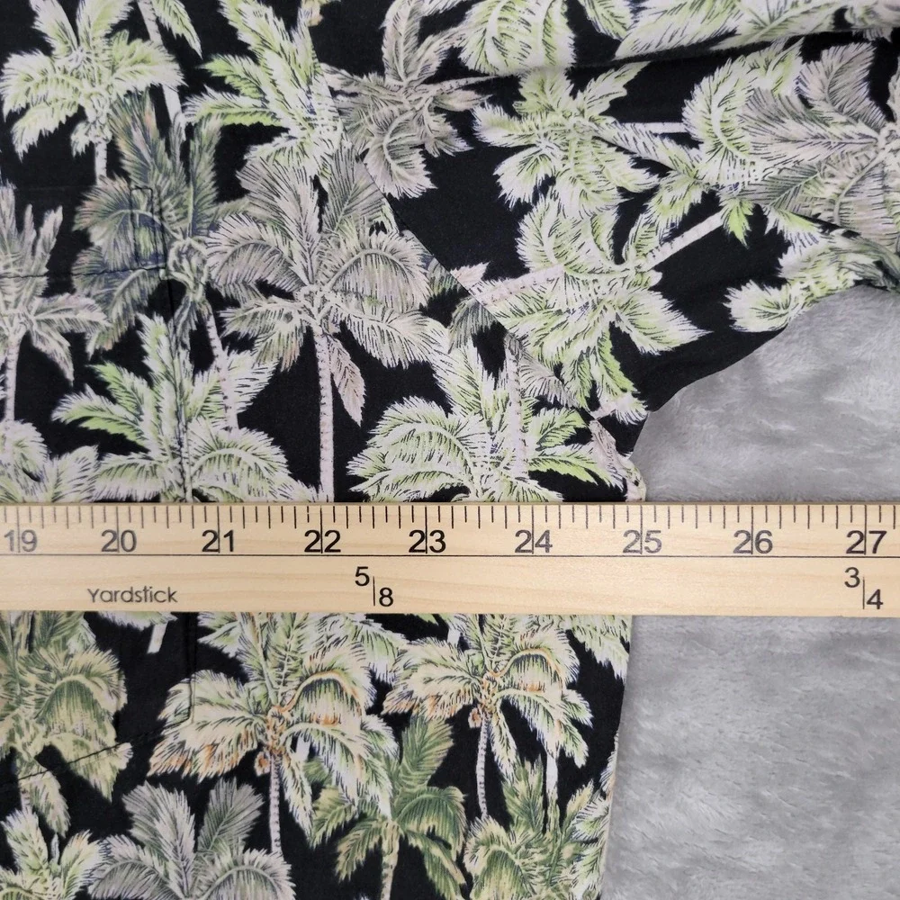 Tori Richard Men's Large Hawaiian Palm Tree Tropical Print Short Sleeve Shirt
